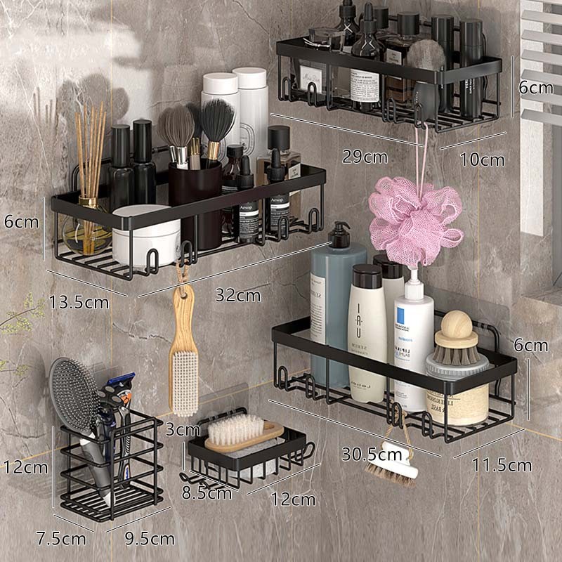5 Pack Adhesive Shower Organizer Corner Shower Caddy for Bathroom & Kitchen New gallery