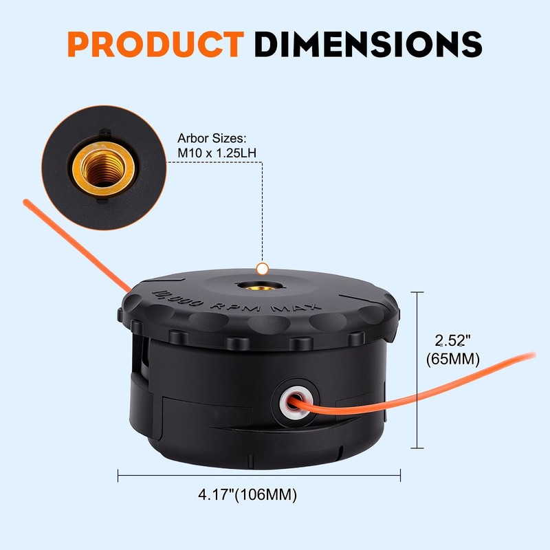 400 Bump Speed Feed String Trimmer Head For Echo SRM-225 SRM-230 SRM-210 Mower gallery