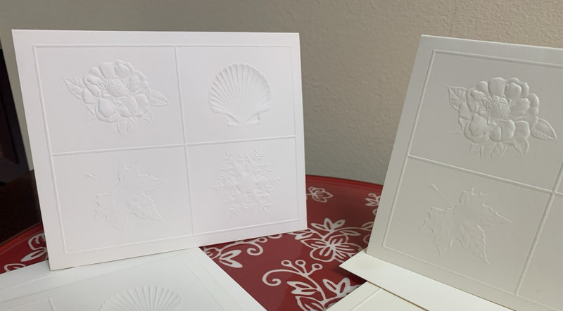 Four Seasons Winter Spring Summer Fall Embossed Blank Note Cards - Set of 5 gallery