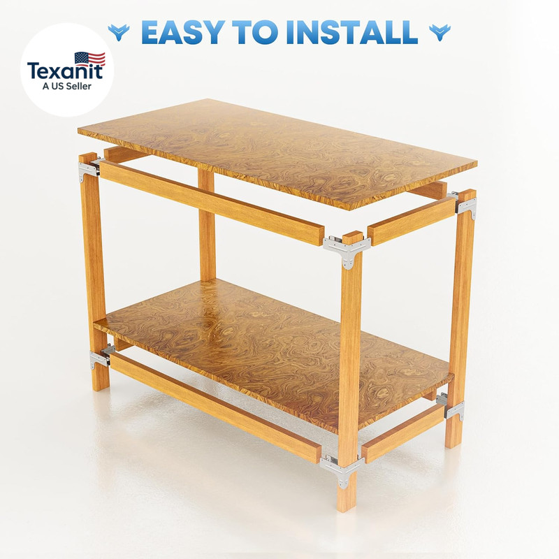 Workbench and Shelving Hardware Kit - Galvanized Steel Workbench Bracket Kit - 8 gallery