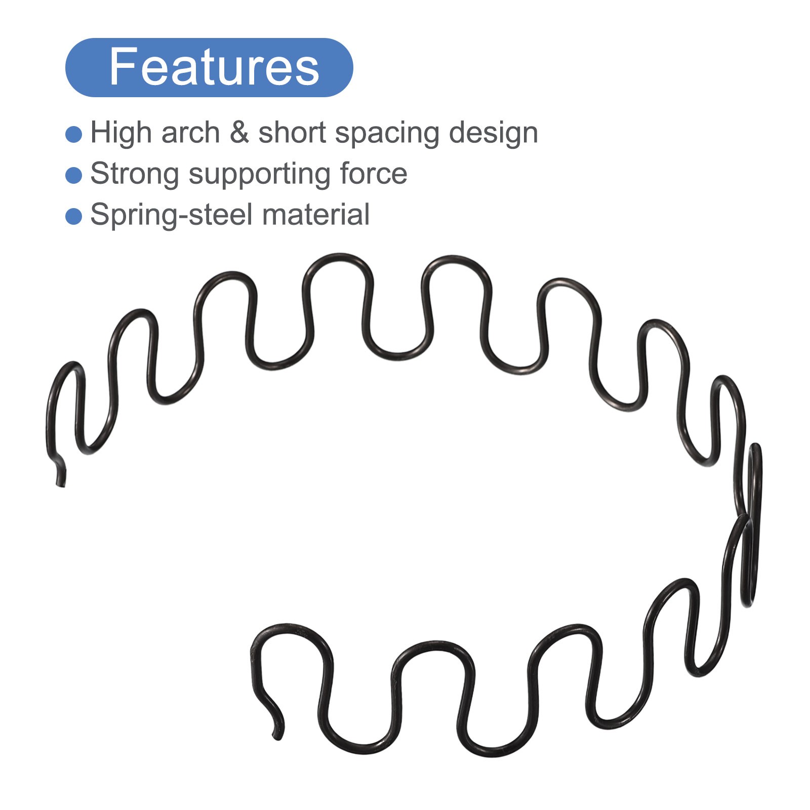2Pack 23.6" Round Sofa Spring Replacement Kit for Furniture Couch Repair, Black gallery
