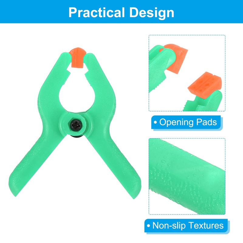 10Pcs 2" Backdrop Spring Clamp Plastic Flexible Anti-slip Strong Clip Multicolor gallery