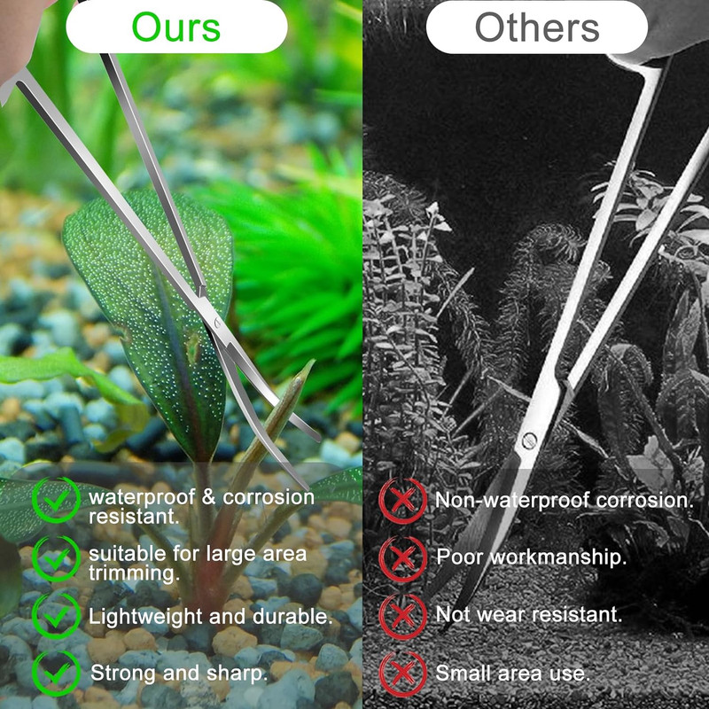 4Pcs Aquascaping Tools Kit, Aquascape Tools Long and Strong Planted Aquarium Tw gallery
