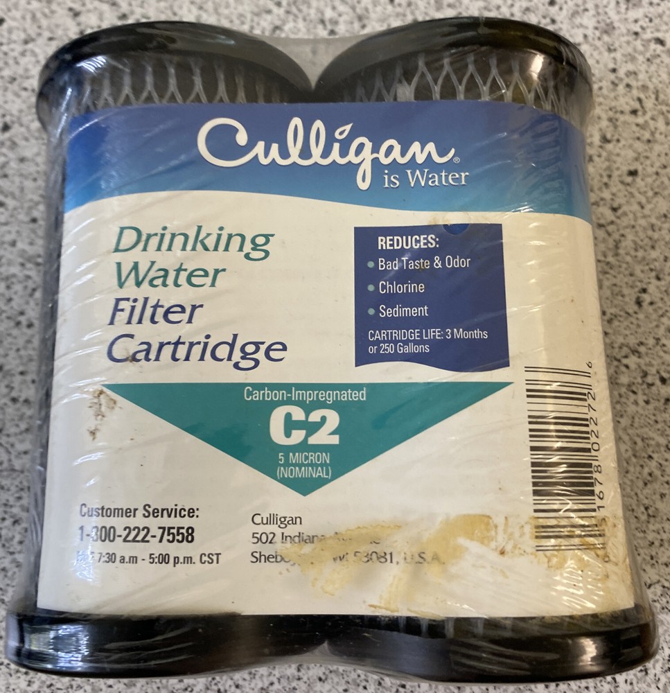Culligan Drinking Water Filter C2 Taste Odor Chlorine Sediment Pack of 2 New