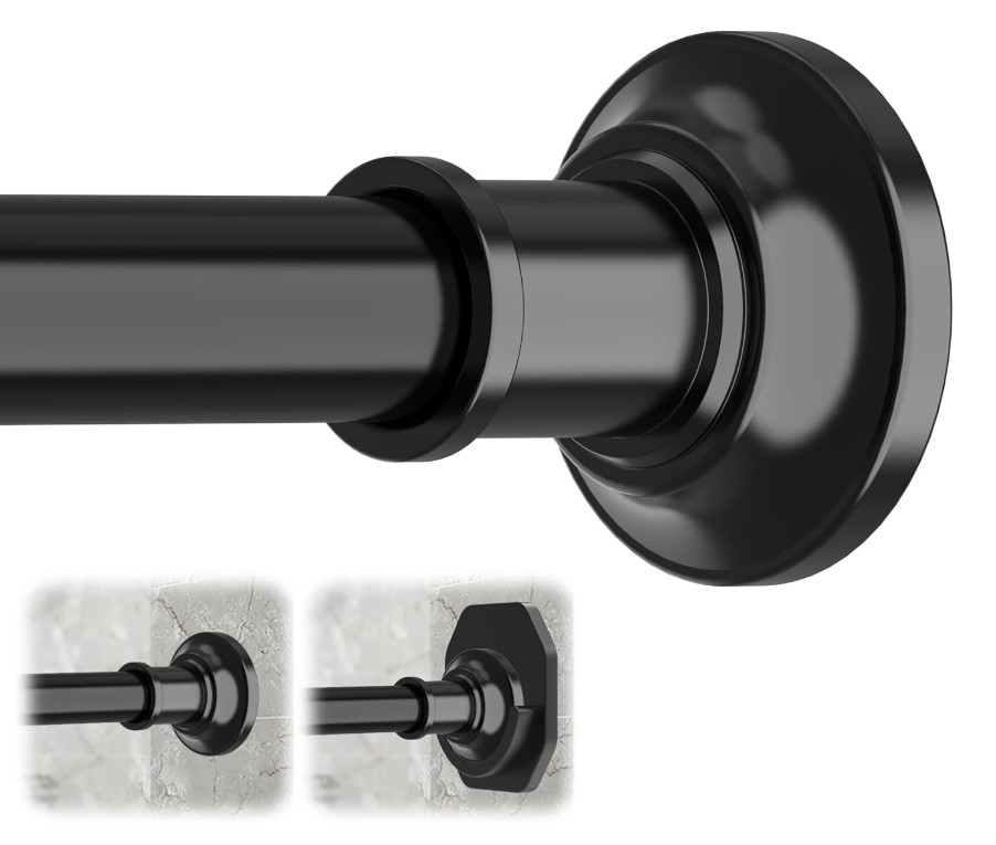Tension Curtain Rod, Extra Long Outdoor Curtain Rod 43-123 Inch Adjustable, 1... gallery
