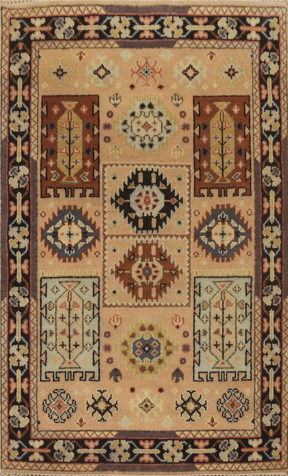 Traditional Geometric Kazak Handmade Wool Oriental Accent Rug 4x6 ft for Bedroom gallery