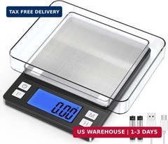 BOMATA 0.01g Small Digital Gram Scale, USB Rechargeable, Upgraded 1kg Jewelry Sc