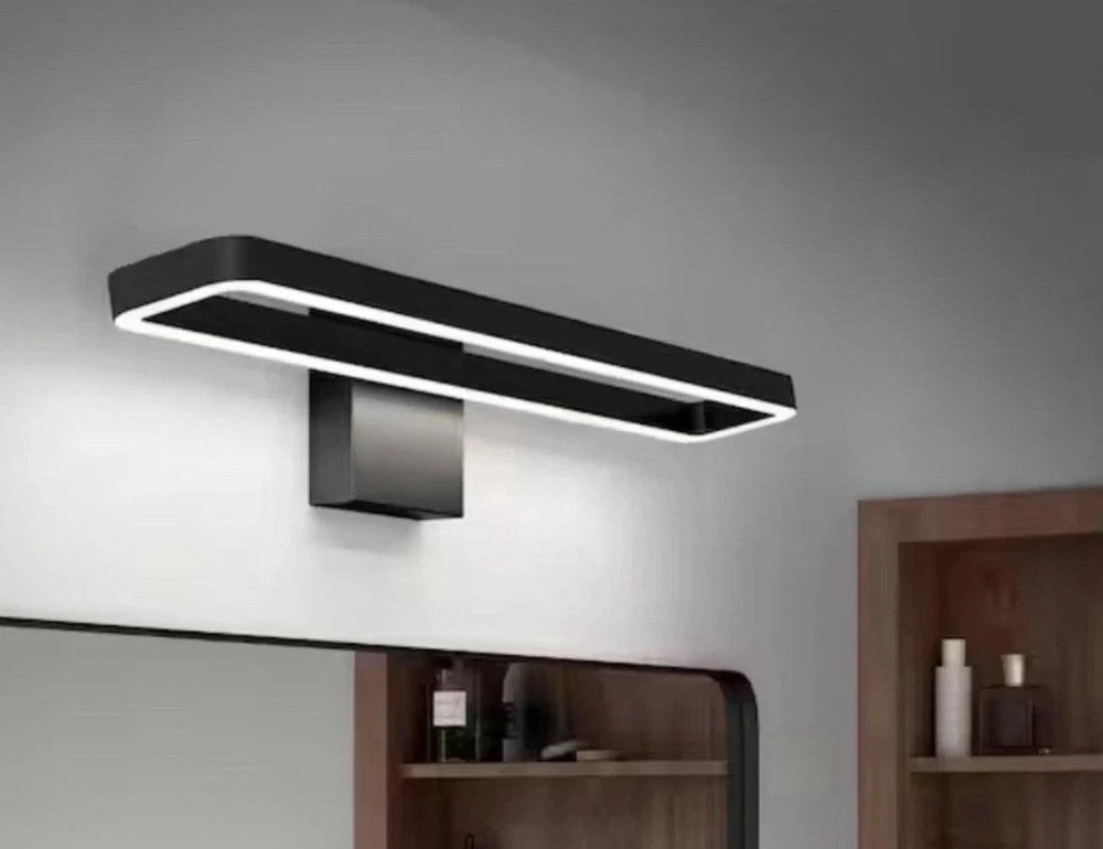 Hinge LED modern bathroom vanity light 3 CCT black