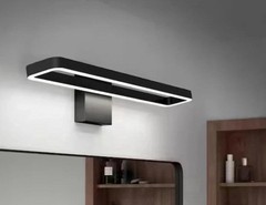 Hinge LED modern bathroom vanity light 3 CCT black