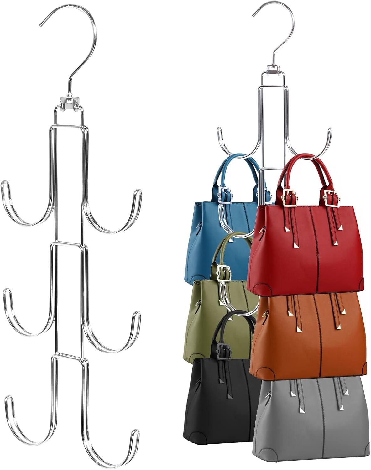 Purse Hanger Organizer for Closet,2 Pack Handbag Storage Organizer,Hanging Purse gallery