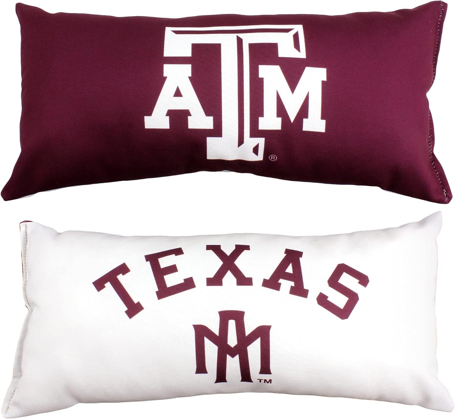 College Covers Solid Color Bolster Travel Pillow, 1 Count (Pack of 1), Texas A&m gallery