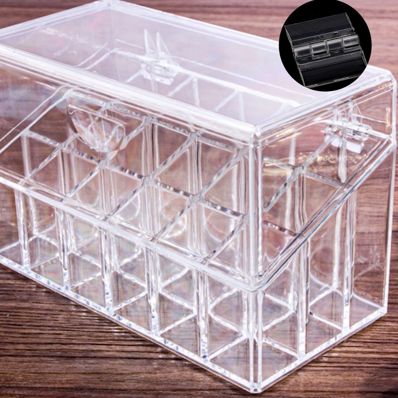 12 Pcs Plastic Acrylic Clear Small Hinges Self Adhesive Piano 35x30mm, gallery
