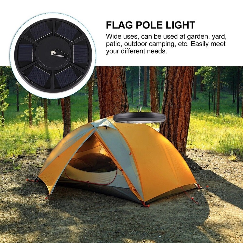 Solar Flagpole LED Lights LED Flag Pole Light Waterproof Outdoor Pole Top Lamp gallery