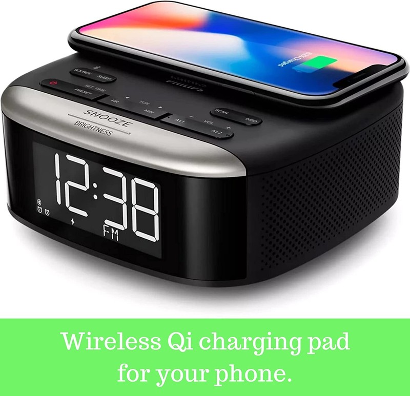 Philips Wireless Bluetooth Digital Alarm Clock for Bedroom. Easy Snooze gallery