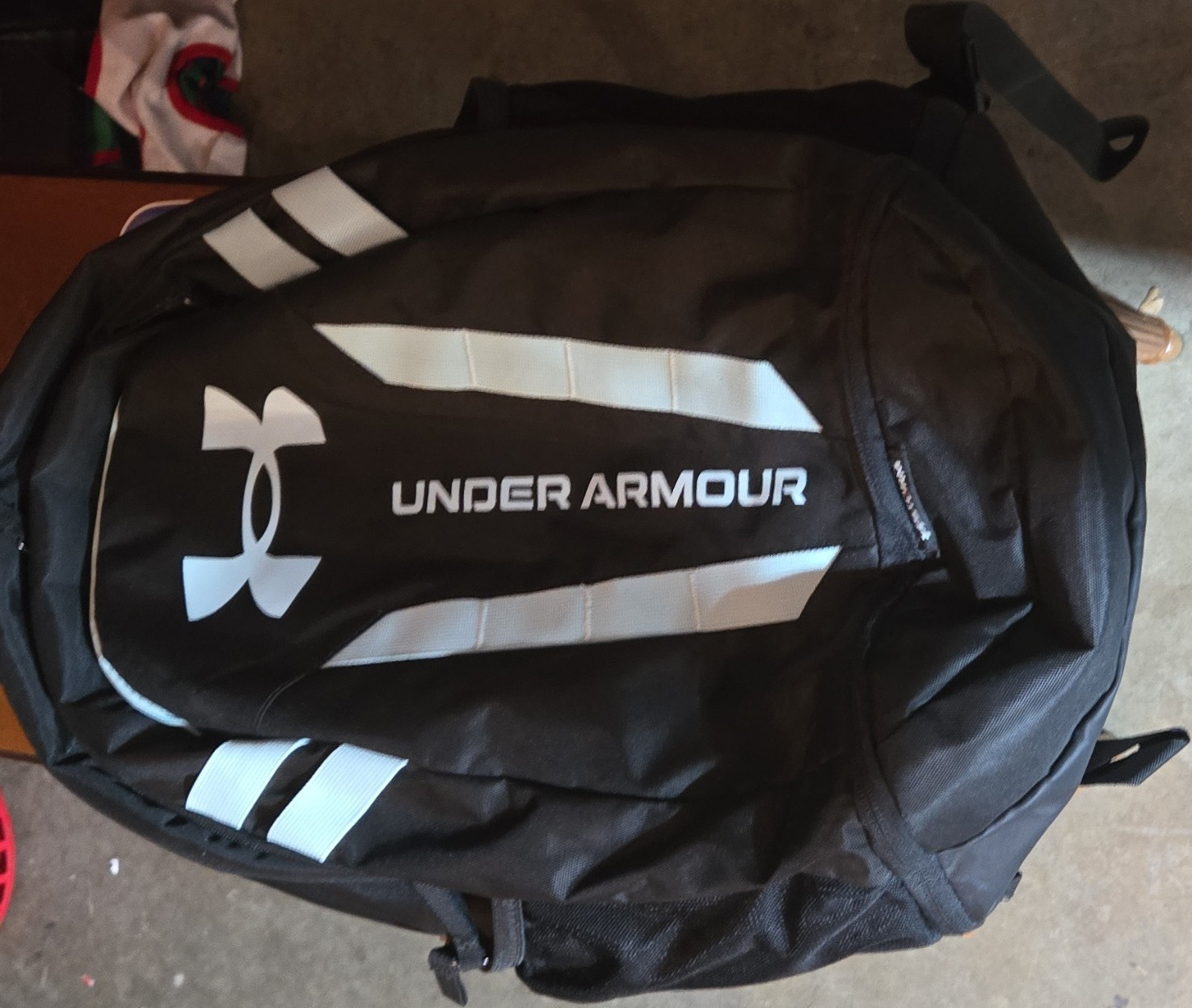 Under Armour Black & White Zip Closure Backpack