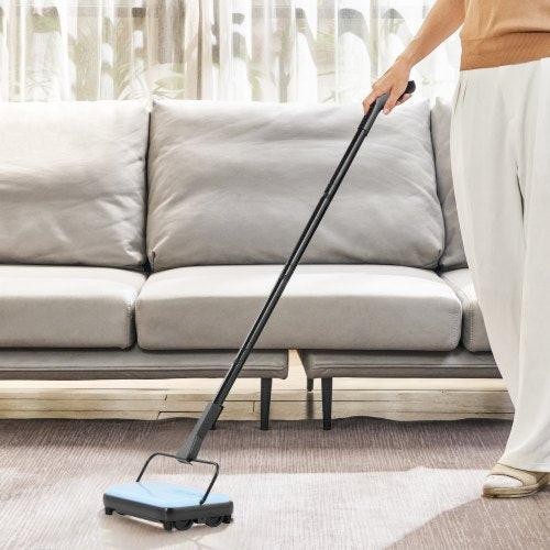Carpet Sweeper Manual Floor Sweeper with 300 ml Dustbin Capacity Easy to Empty gallery