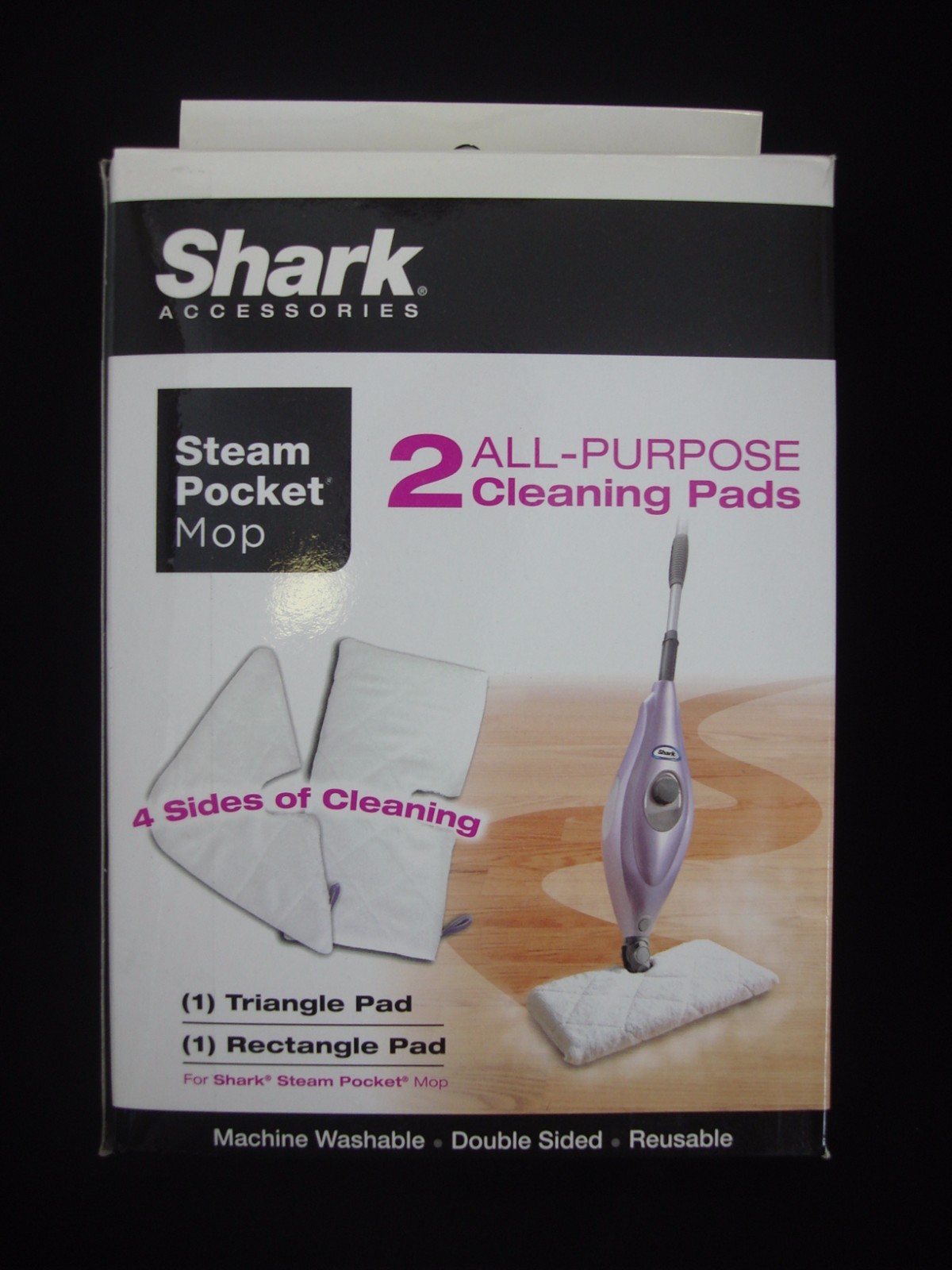 2 Shark Steam Pocket Mop All-Purpose Cleaning Pads (1 Rectangle & 1 Triangle) gallery