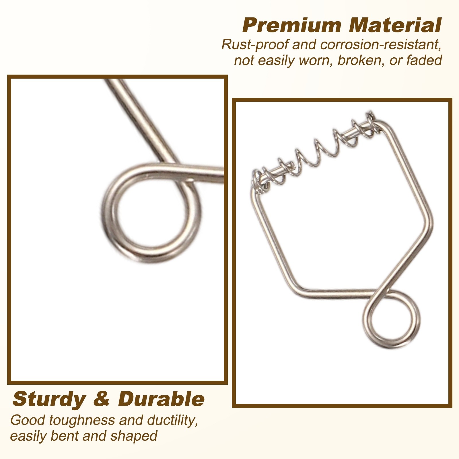 300 Pack 0.55 x 0.75 Inch Fasten Chandelier Crystal Hooks [Iron] gallery