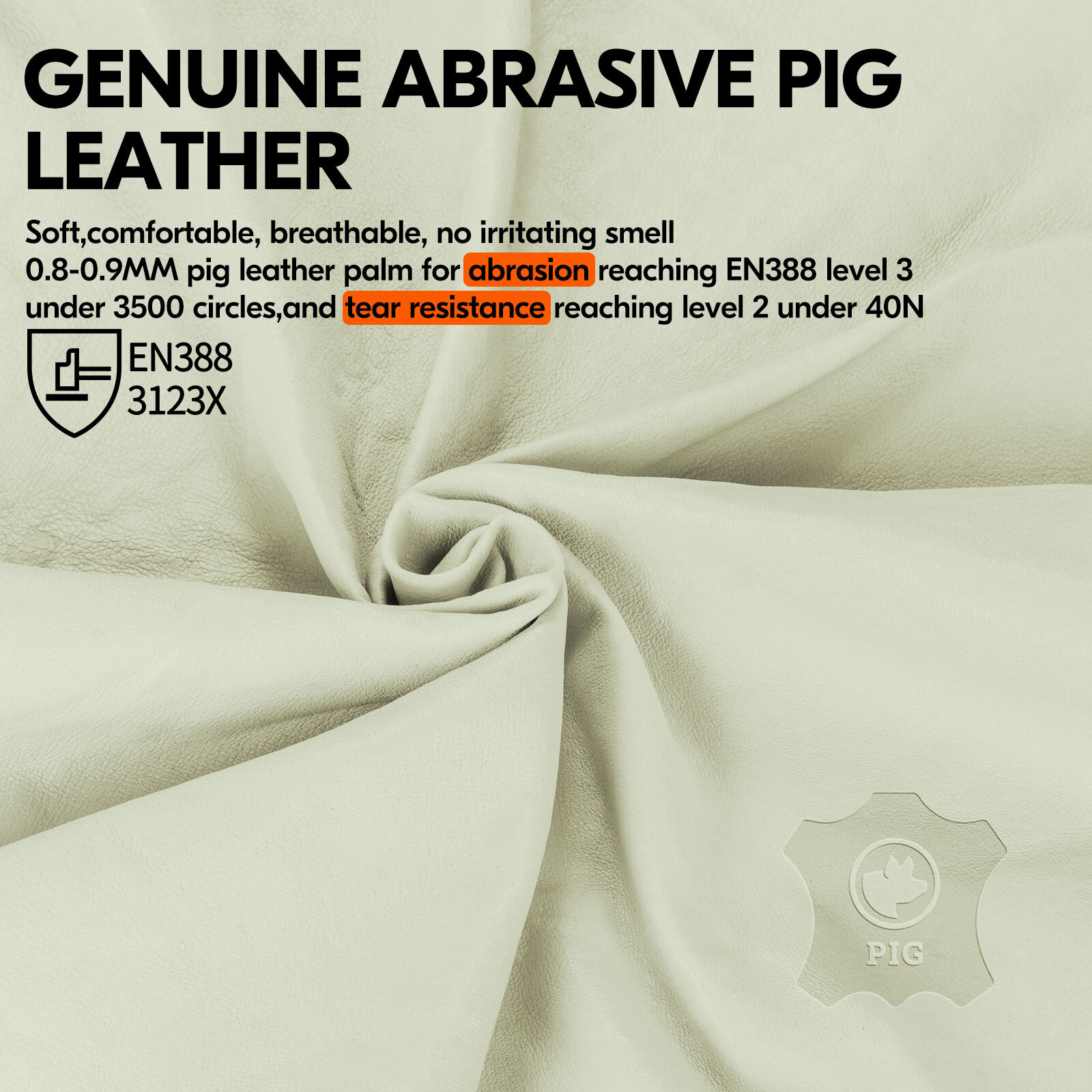 Vgo 1/2/3Pairs Cowhide Grain Leather Drivers,Outdoor, Work Safety Gloves(PA9501) gallery