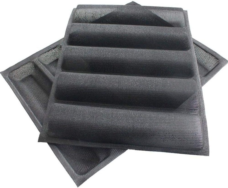 Silicone Perforated Baking Forms Sandwich Mold French Baguette Bread Pan Mat 5 L gallery