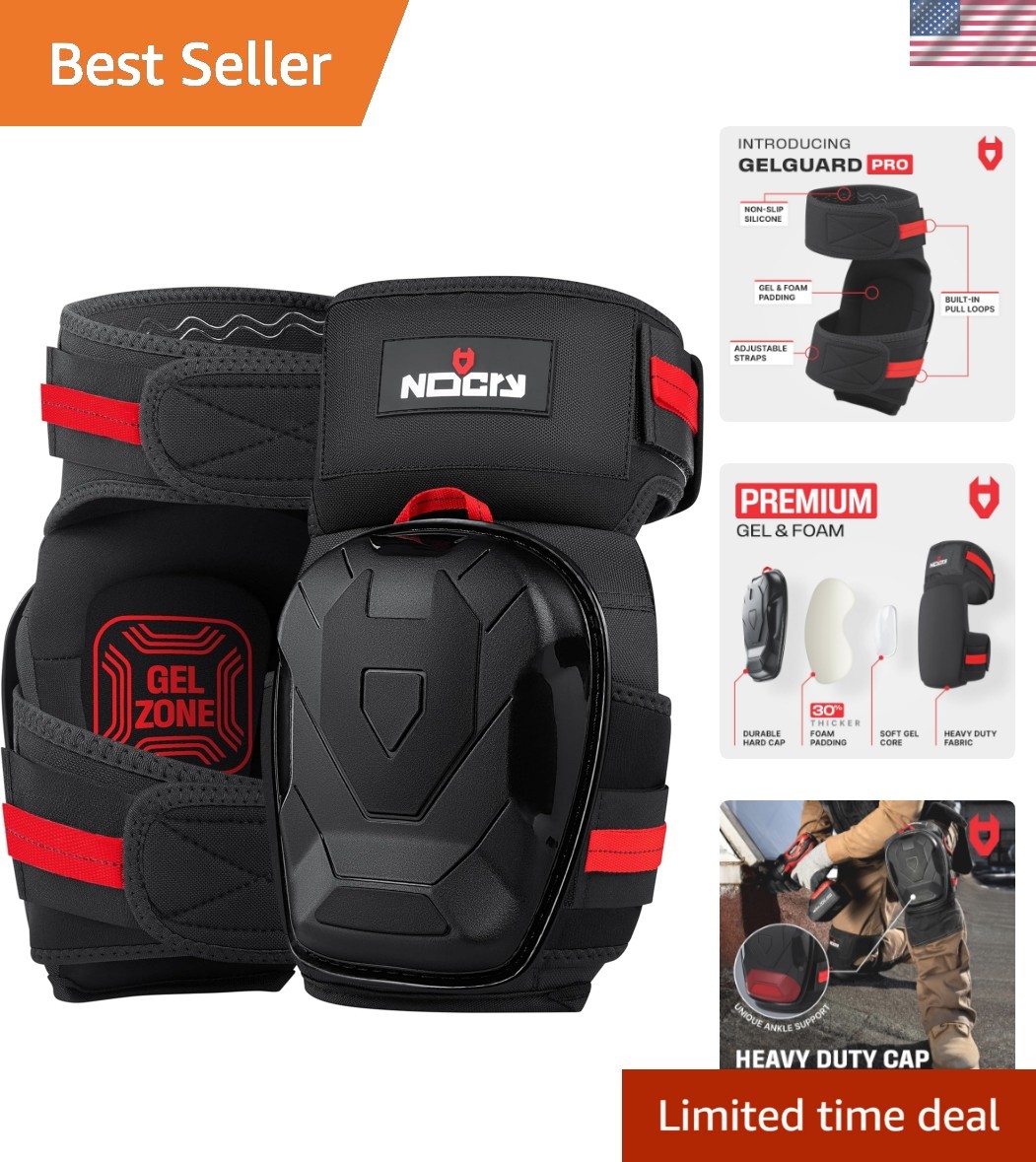 Professional Work Knee Pads for Men Construction with Ankle Support and Heavy... gallery