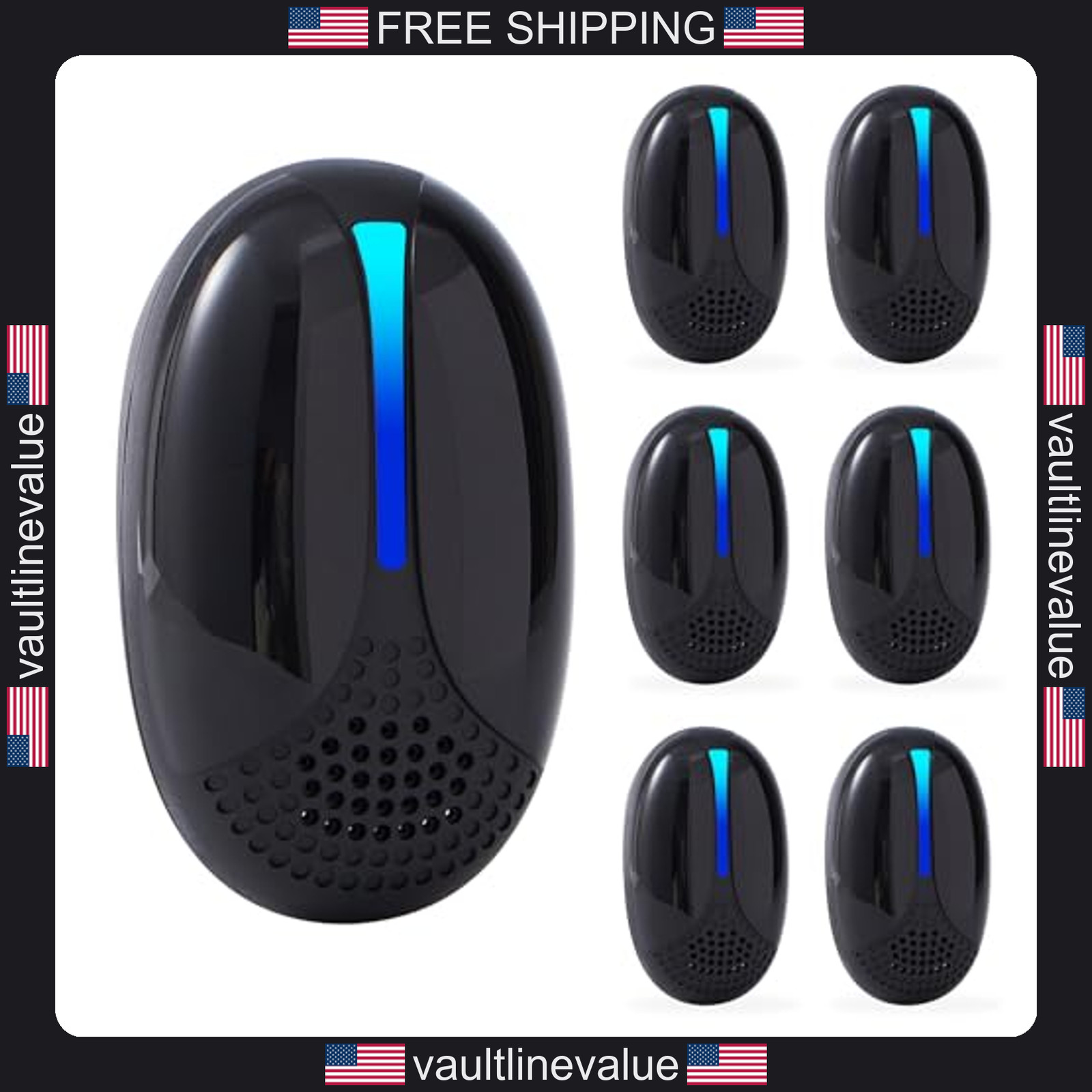 Ultrasonic Pest Repeller 6 Pack Indoor Mouse Ant Roach Rodent Bug Mosquito gallery