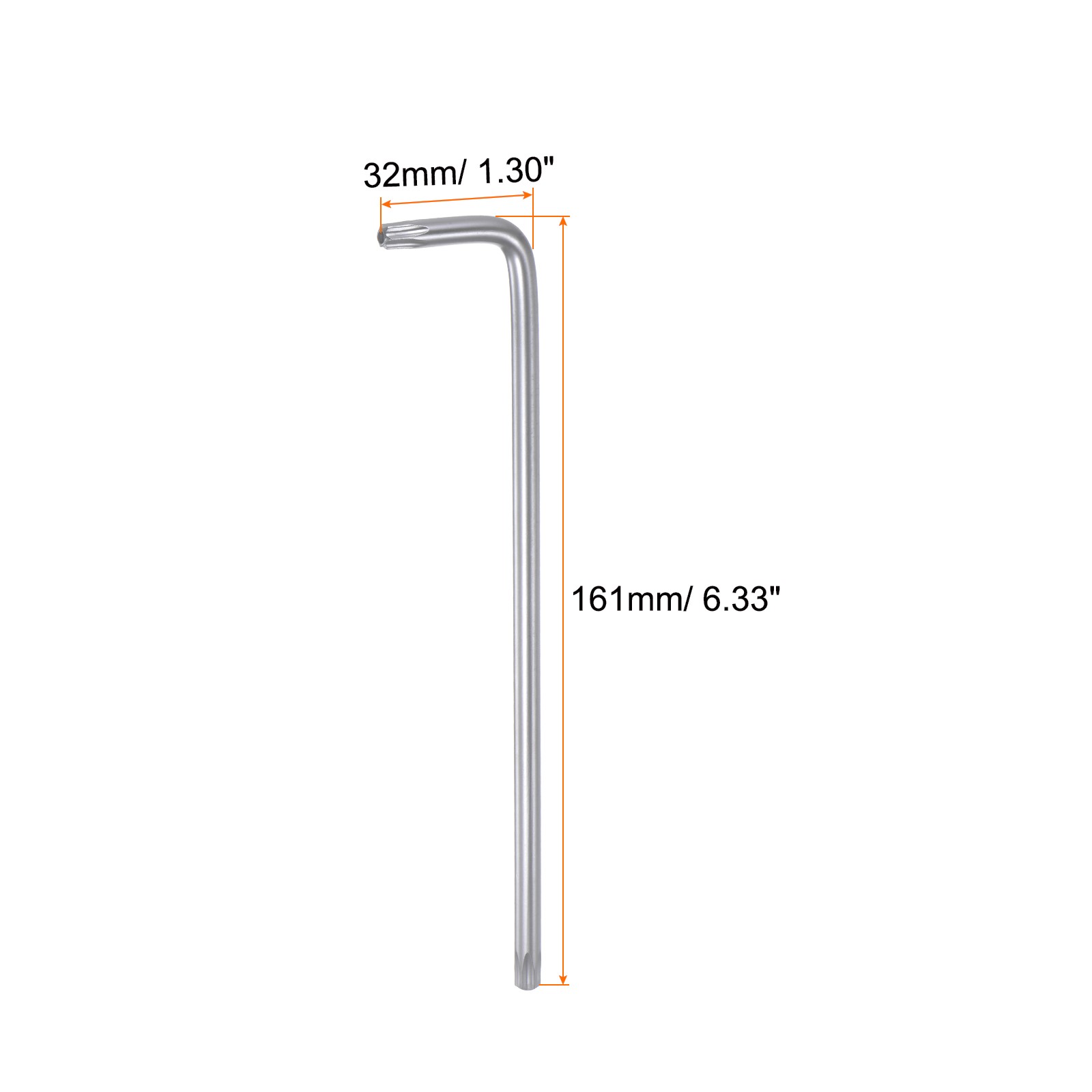 2pcs - T30 Tamper Proof Torx Key Wrench L Shape 6.34" Long Arm High Carbon Steel gallery