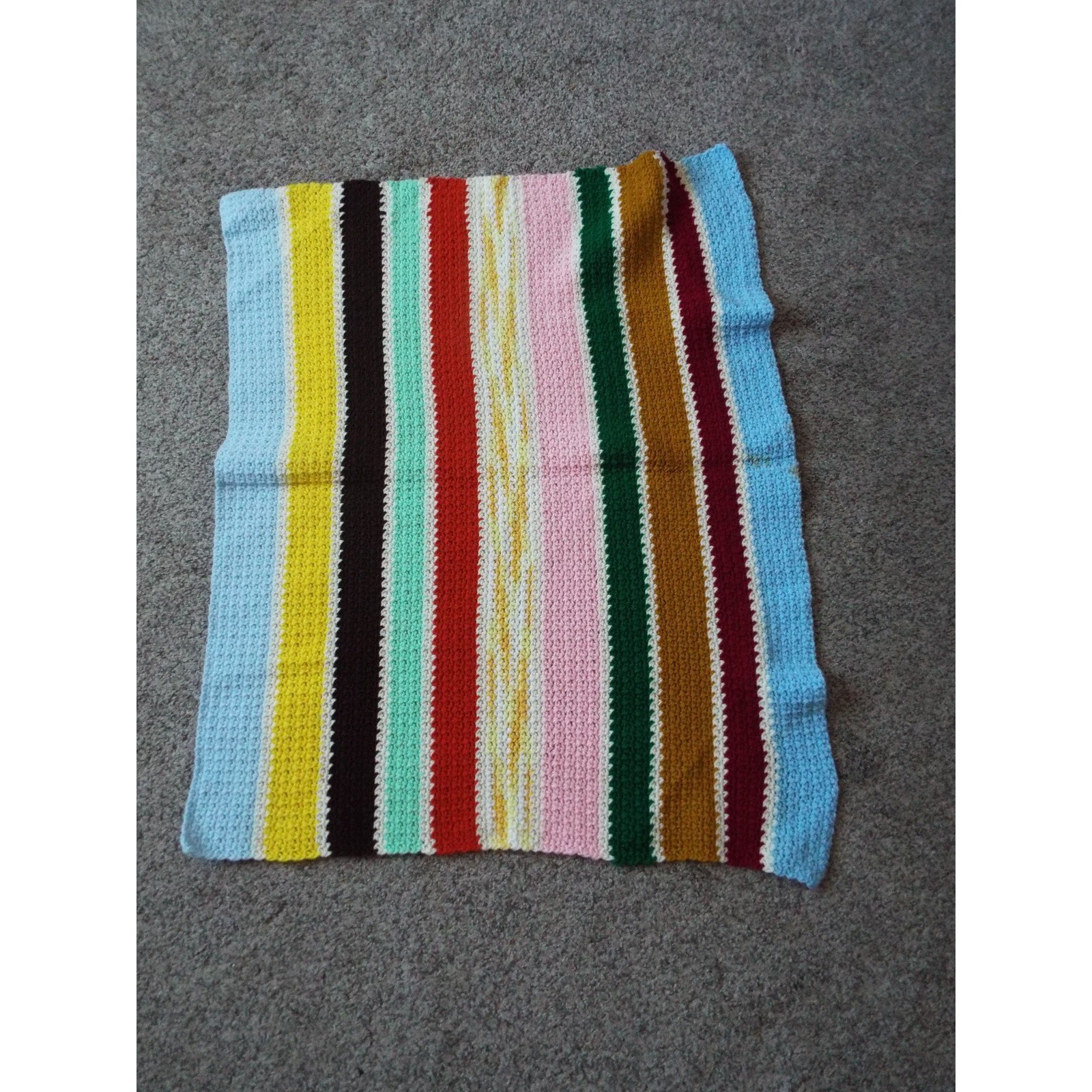 #16 - Afghan Crochet Blanket Multicolored 40"L x 30"W CALLOUT gallery