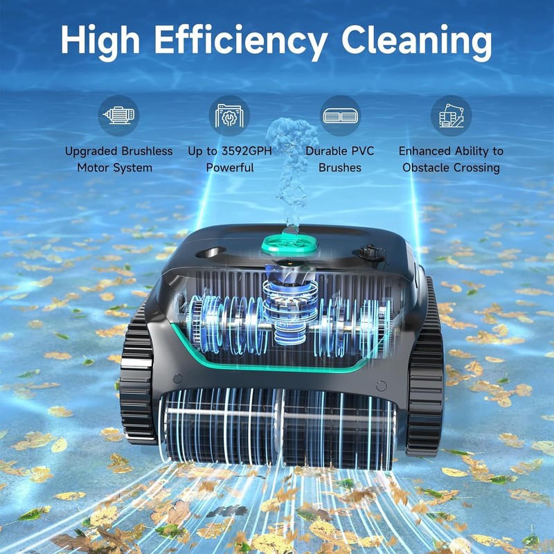 WYBOT C2 Cordless Robotic Pool Cleaner, up to 2152 Sq.ft 7 Cleaning Modes BGrade gallery