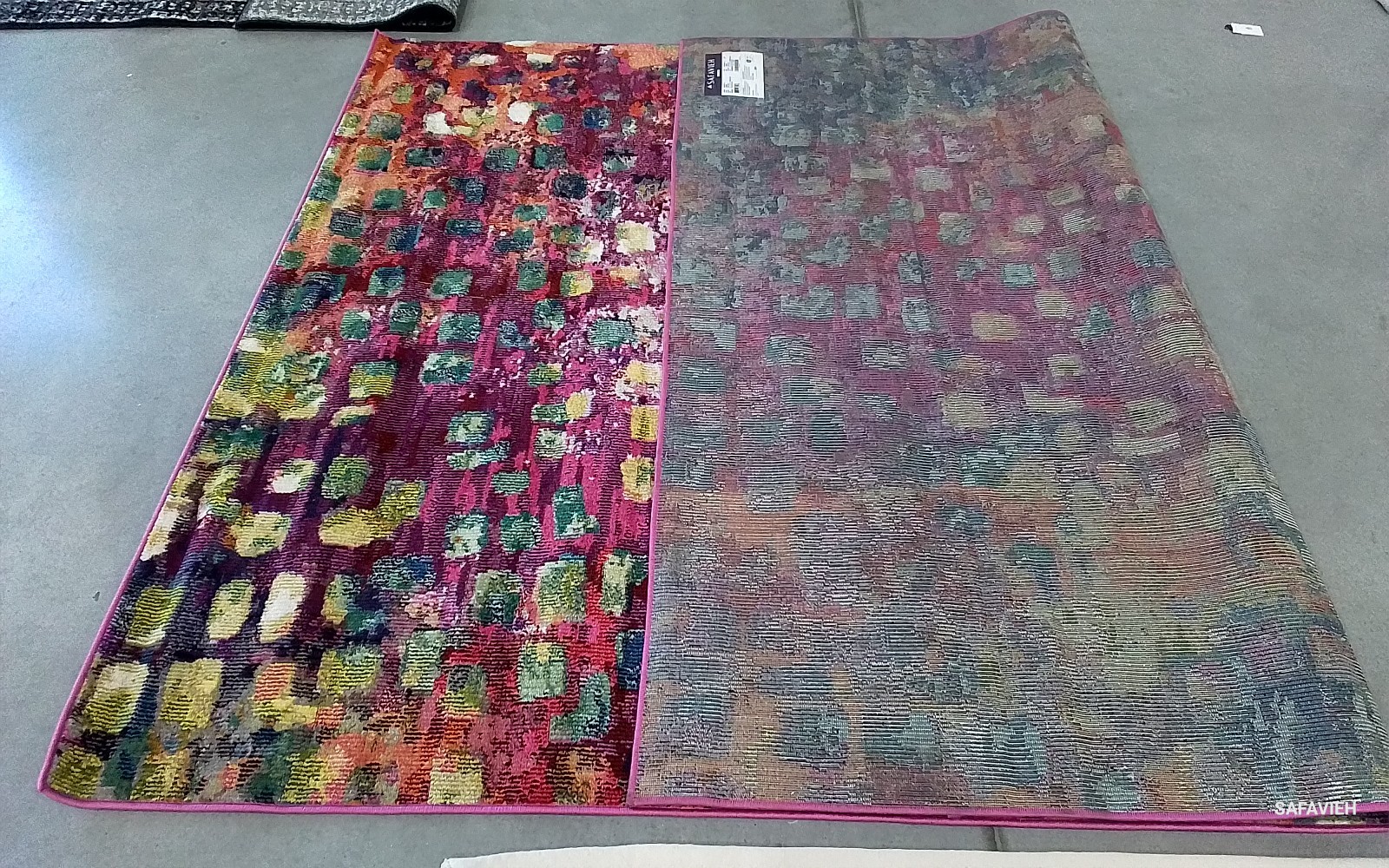 PINK / MULTI 6'-7" x 9'-2" Back Stain Rug, Reduced Price 1172785135 MNC225D-6 gallery