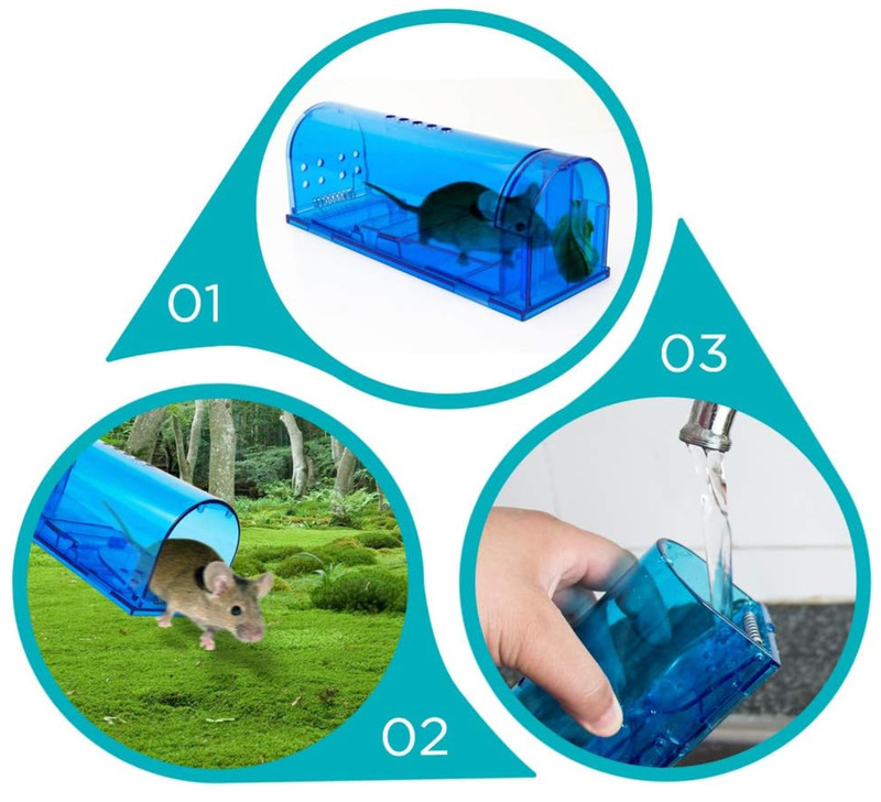2Pcs Live Humane Cage Trap For Squirrel Chipmunk Rat Mice Rodent Animal Catcher gallery