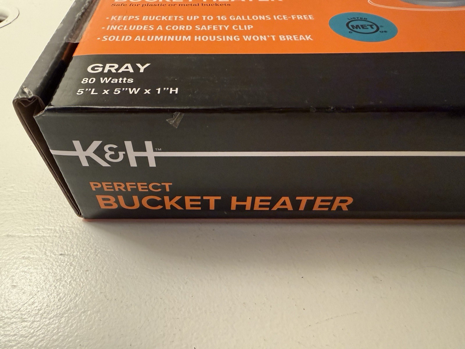 Pet Products Perfect Bucket Heater w/ Cord Clip Gray 5" 80W gallery