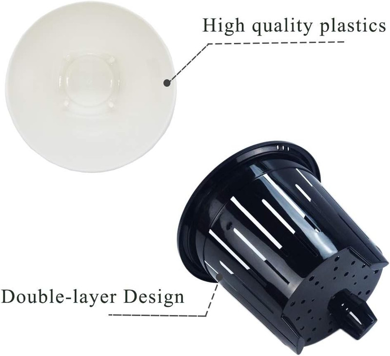 8 Pack 4 Inch Self Watering Plastic Planter with Inner Pot White Flower Plant Po gallery