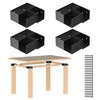 Heavy Duty Workbench Bracket Kit 4 Pcs 3-Way Right Angle Fits 1.6x3.6 Wood gallery