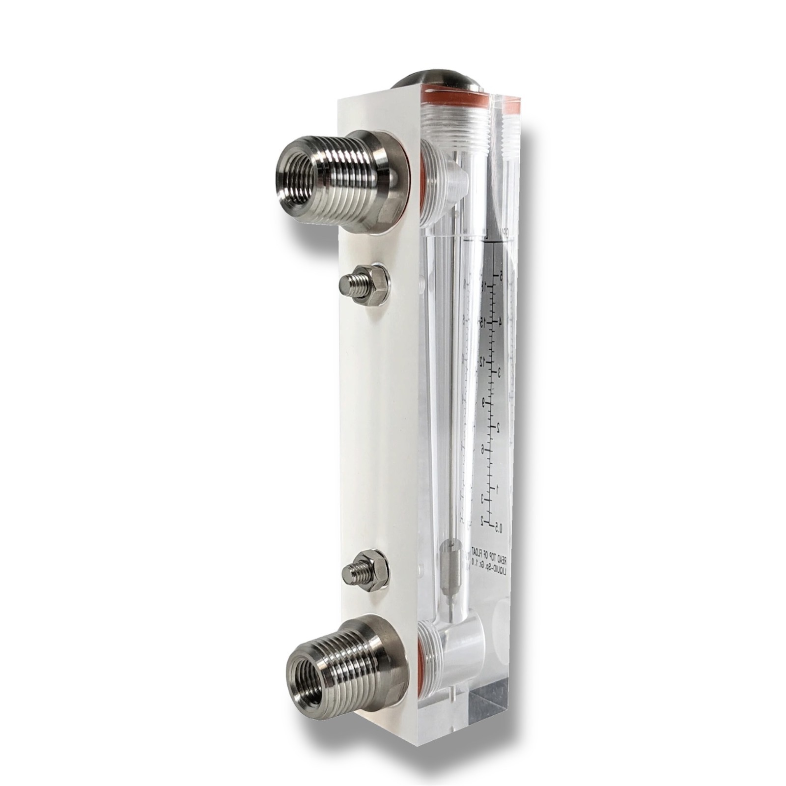 Axeon 211447 Inline Flow Meter 0.2-2 GPM, 1/2"MNPT x 1/2"MNPT x 1/4"FNPT gallery