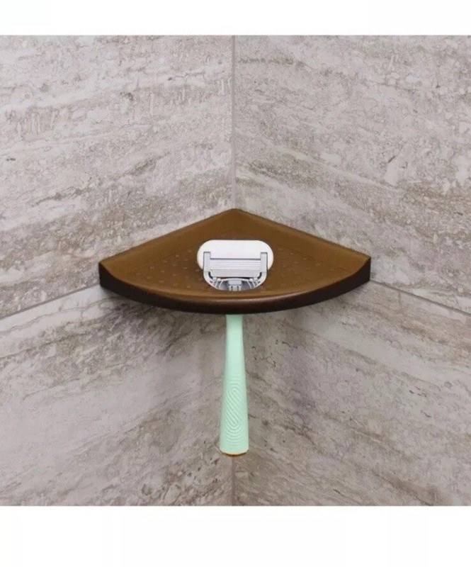 Questech Decor Corner Shower Footrest, Shower Shaving Shelf 5” Corner Shelf Gold gallery