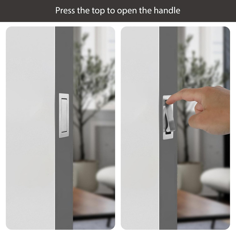 Pocket Door Pull Handle, Edge Pull, Stainless Steel Pocket Door Hardware gallery
