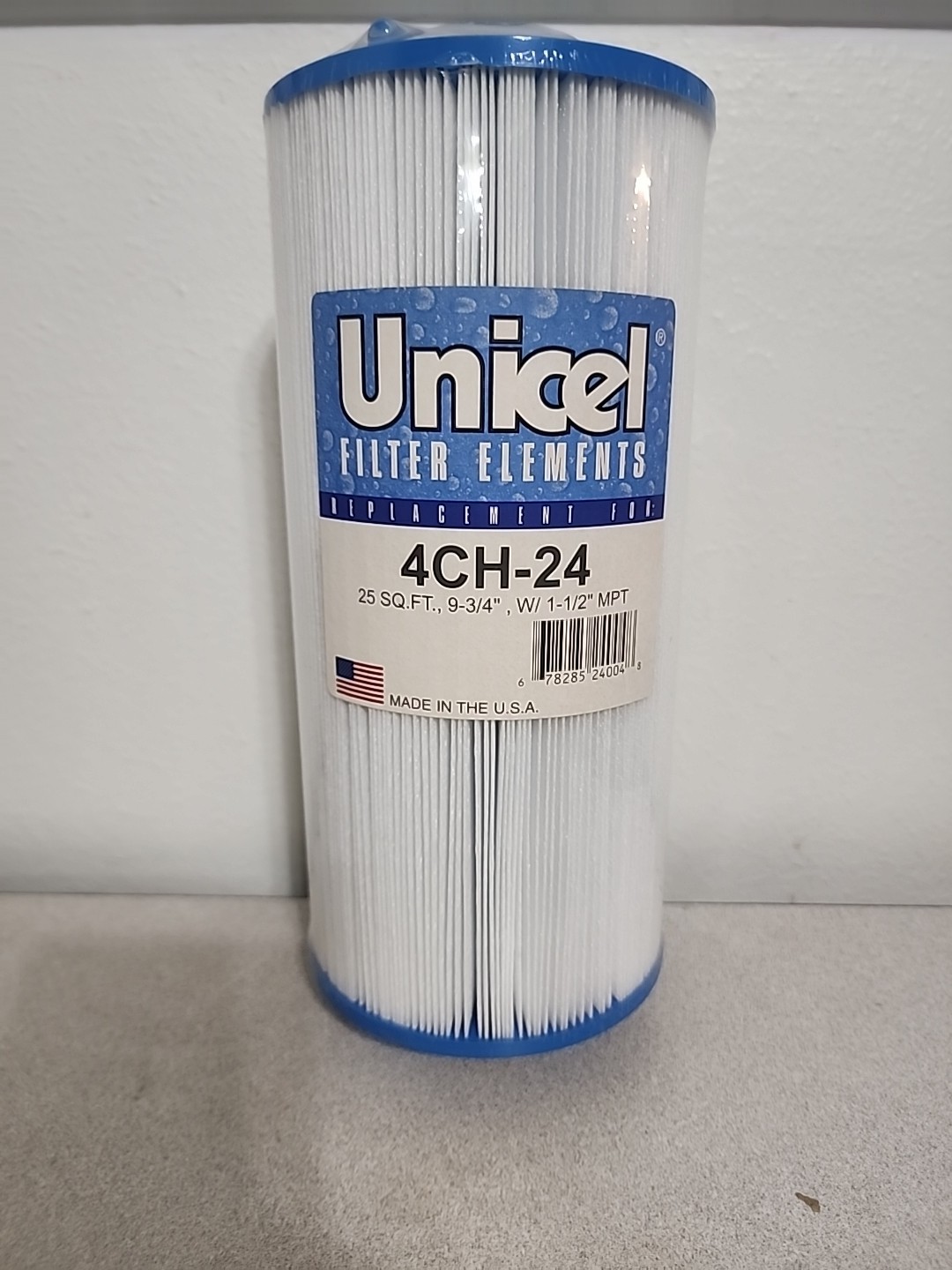 Unicel 4CH-24 Swimming Pool/ Spa Filter Cartridge 25 Sq Ft. 9-3/4" W/ 1-1/2"MPT gallery