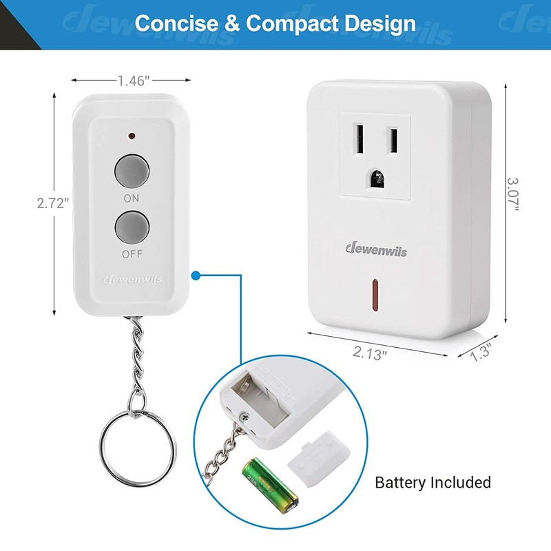 DEWENWILS Indoor Remote Control Electrical Outlet Plug Wireless On Off Switch gallery