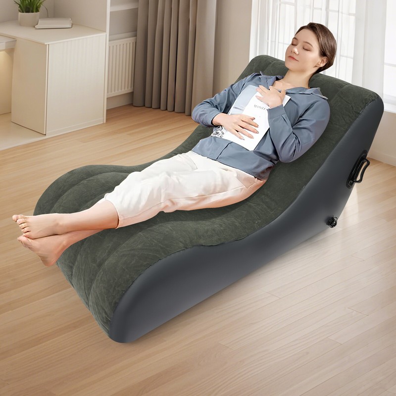 S-shaped Folding Sofa Bed Waterproof Sofa Bed Inflatable Sofa Bed with Air Pump gallery