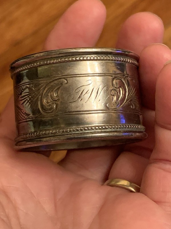 Sterling Silver napping ring antique , not marked, tested, 26 grams gallery