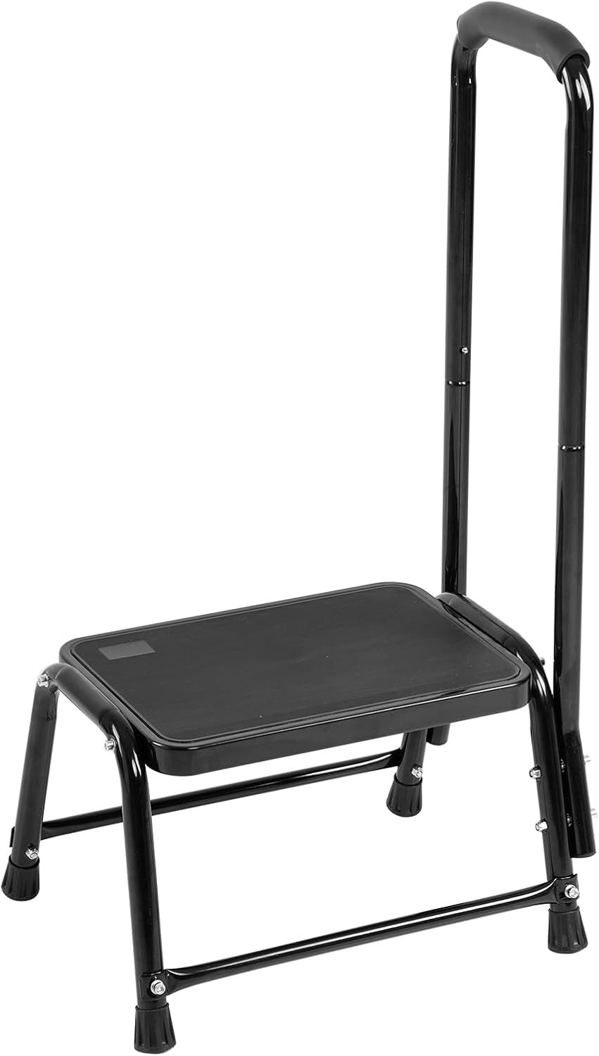 Heavy Duty Step Stool With Handle For Adults Seniors 350 lb Non Slip Black gallery