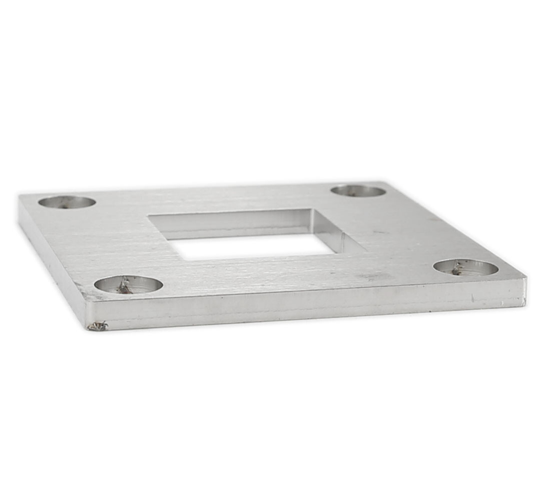 Stainless Steel 316 Grade Square Post Base Welded Plate for 1-1/2" or 2" Post gallery