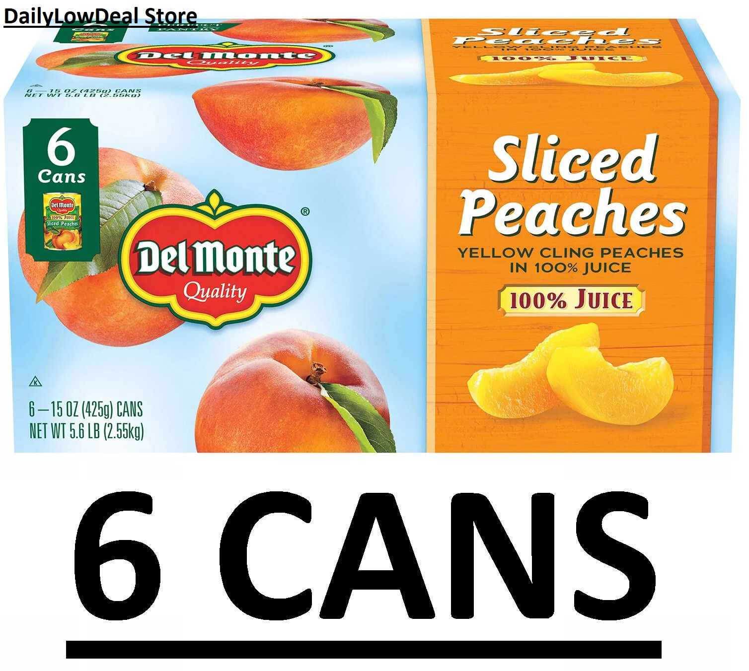 Del Monte Sliced Peaches in 100% Juice (15 oz., 6 pk.) FRESH!! LOWEST PRICE!! gallery