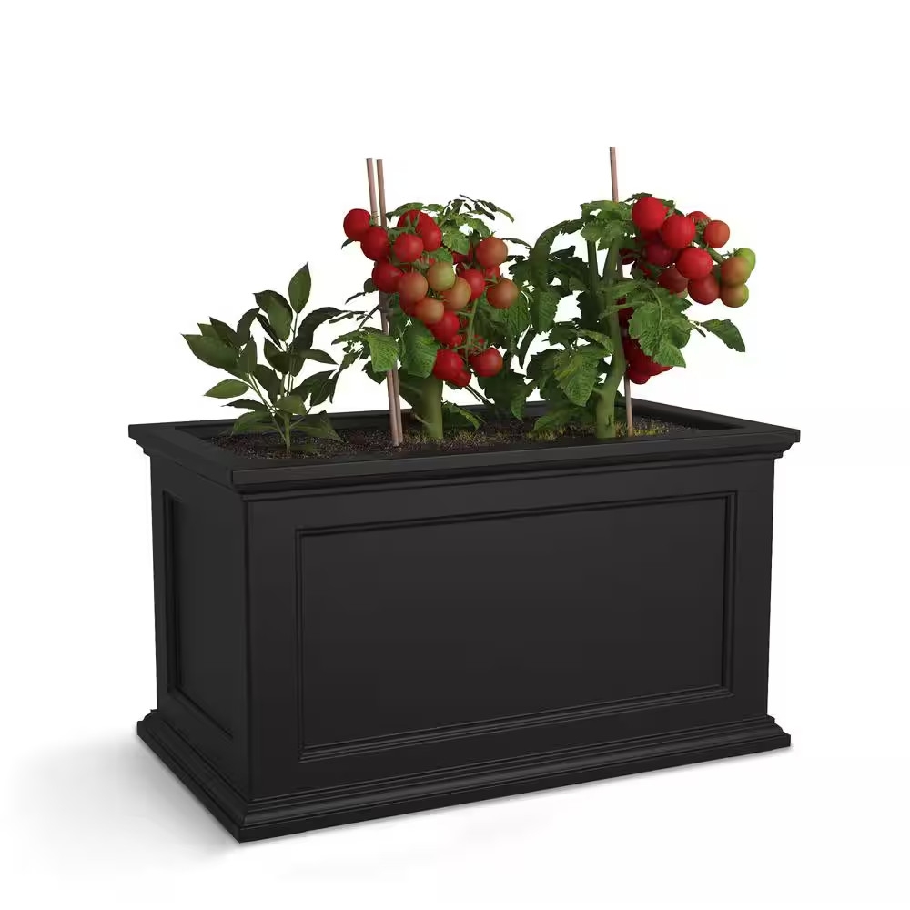 Fairfield 20 In. X 36 In. Self-Watering Black Polyethylene Planter gallery