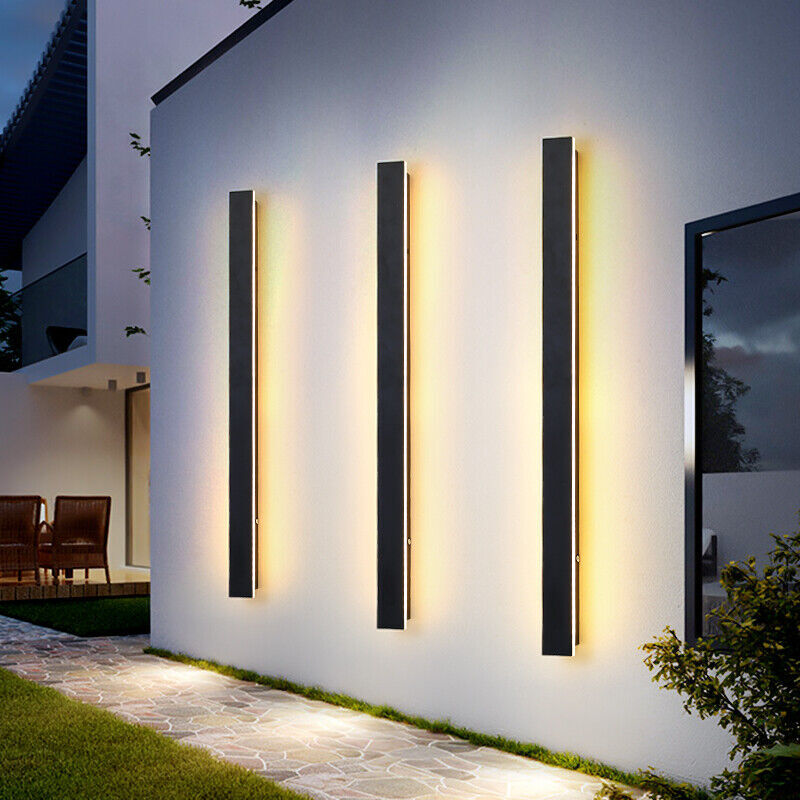 LED Wall Light Sconce Waterproof Outdoor Modern Lamp Exterior Lights Long Strip gallery