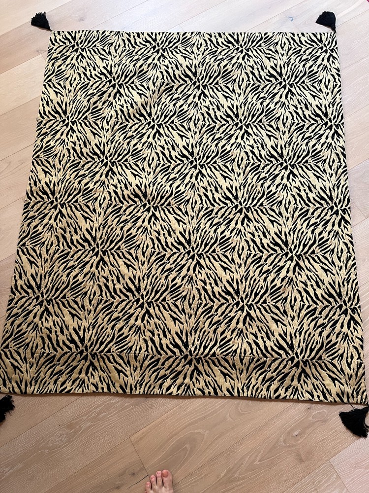 Animal Print Throw/Table Cover Lined with Fringes STUNNING