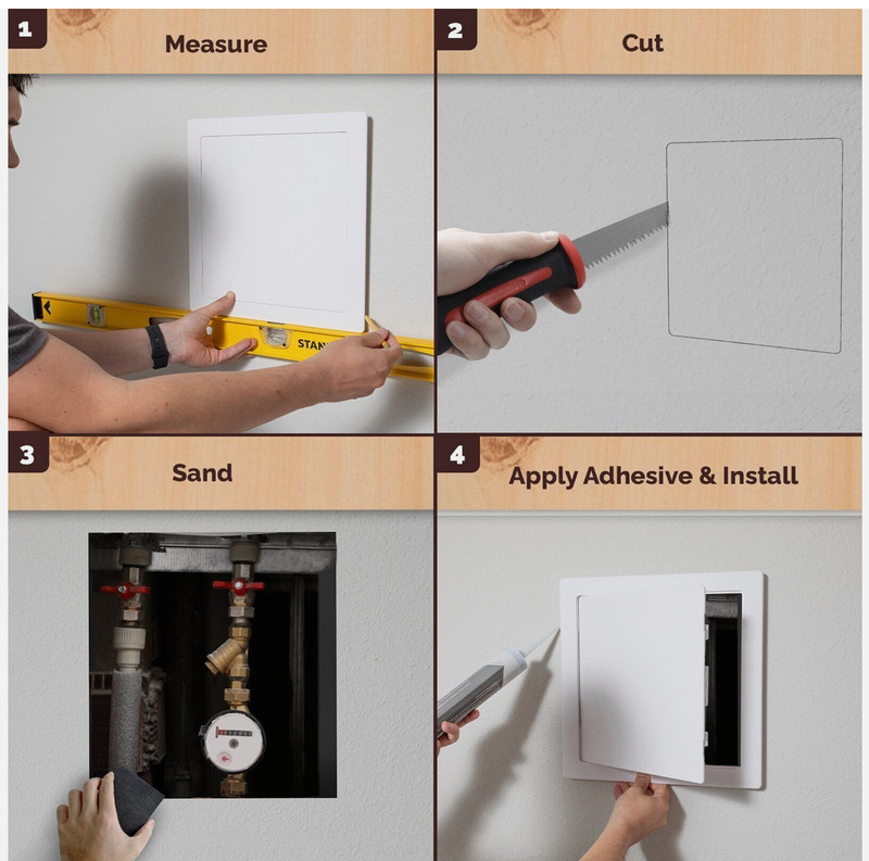 3 pack Morvat 6x9 Access Panel with Hinged Door for Drywall & Ceiling gallery