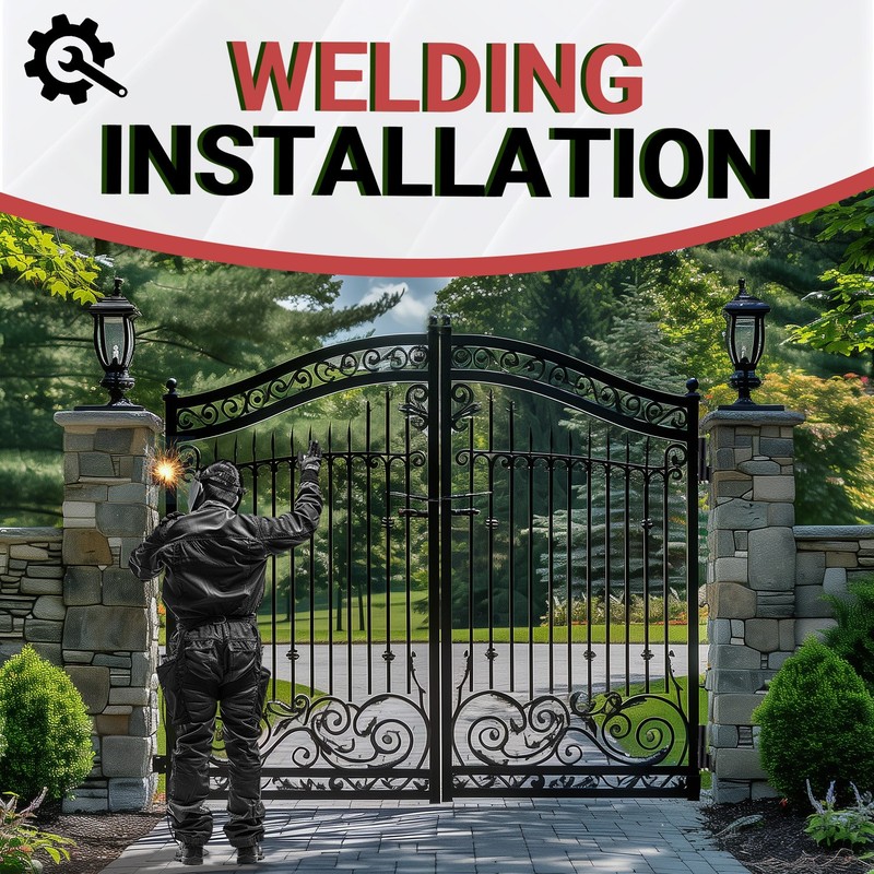 7" Barrel Hinge | Gloss BLK | Heavy Duty Pair Weld on Metal Gates Doors | 4 Pack gallery