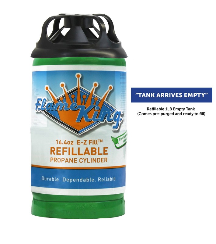 2-Pack 1lb Refillable Camping Propane Tank Cylinder 16.4 oz Bottle Ships Empty gallery